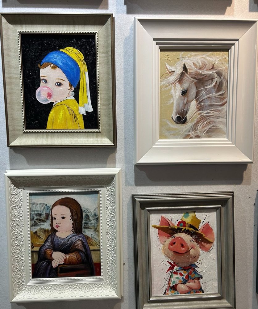 Custom oil portrait of a kitten in Vermeer-inspired style