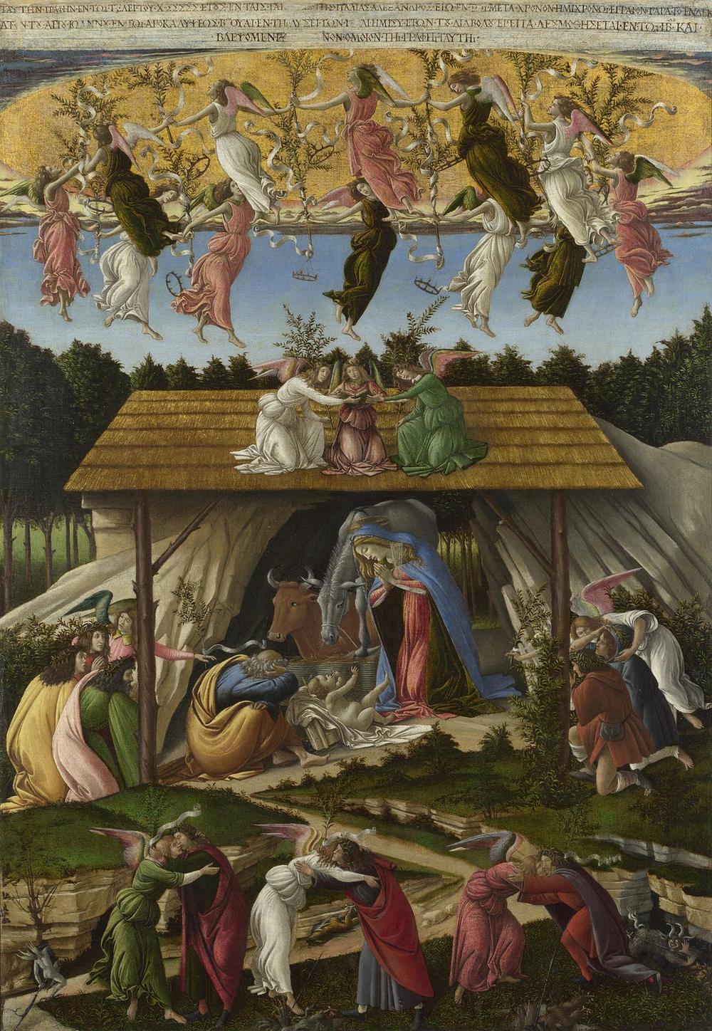 Mystic Nativity hand-painted oil reproduction