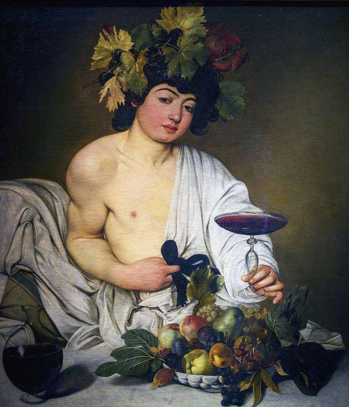 Baroque oil painting, Bacchus