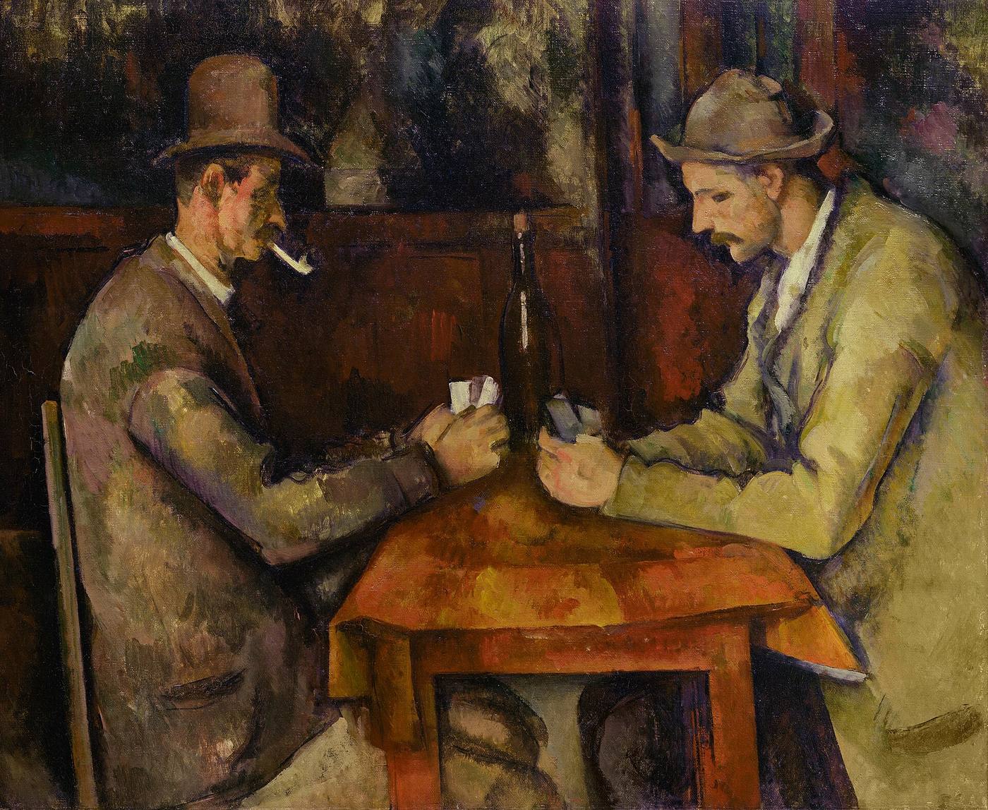 Hand-painted Cézanne The Card Players oil reproduction