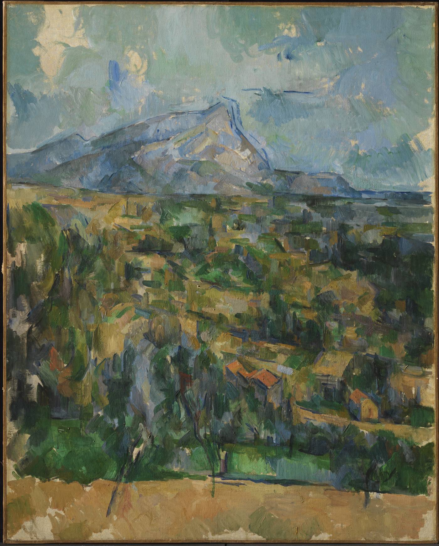 Hand-painted Cézanne Mont Sainte-Victoire oil reproduction