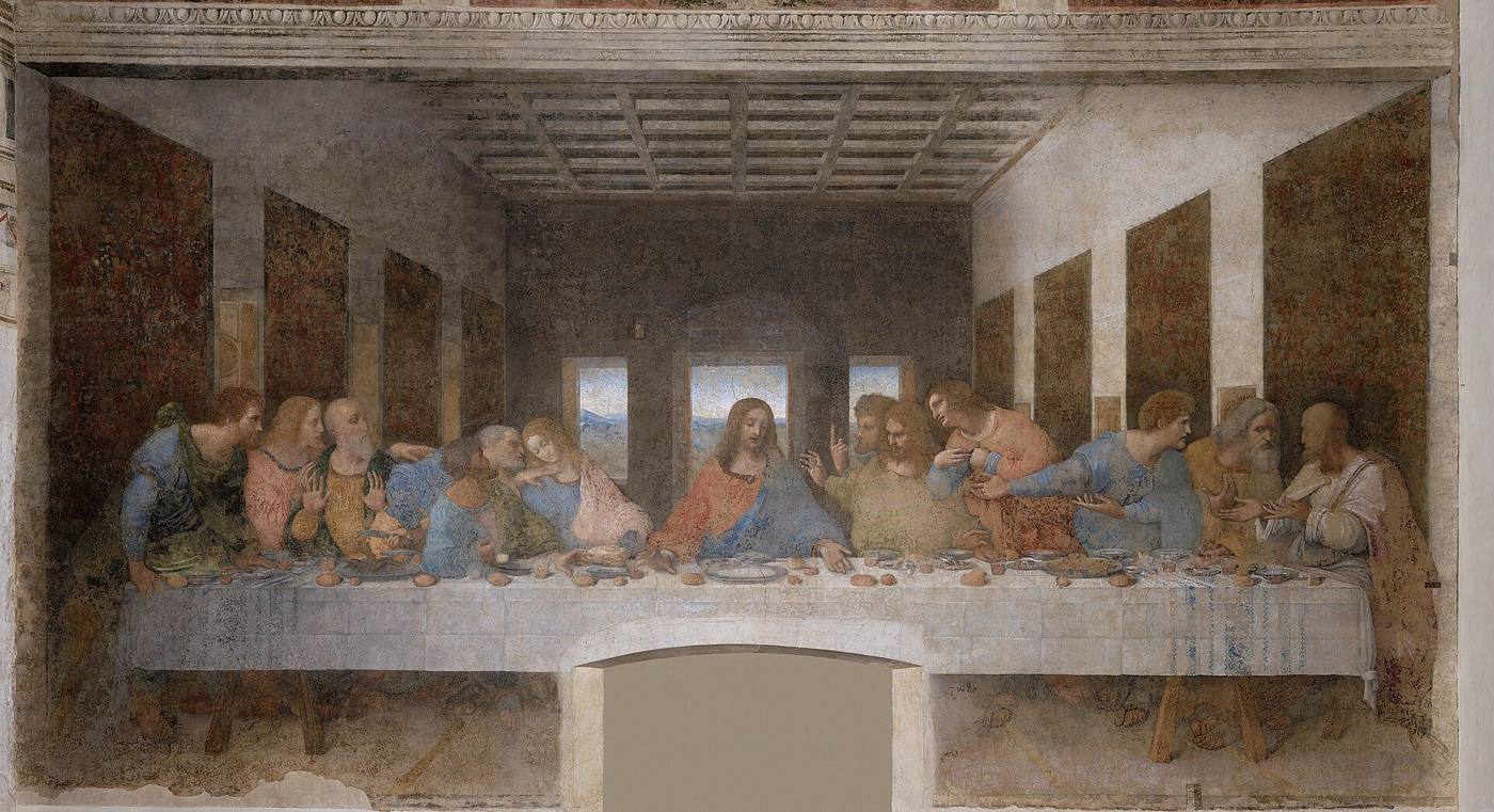 Hand-painted The Last Supper oil reproduction in a wide format