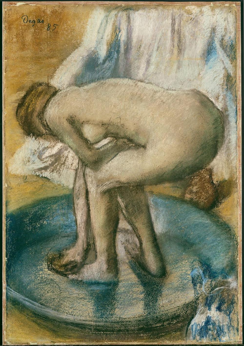 Woman Bathing in a Shallow Tub hand-painted oil reproduction