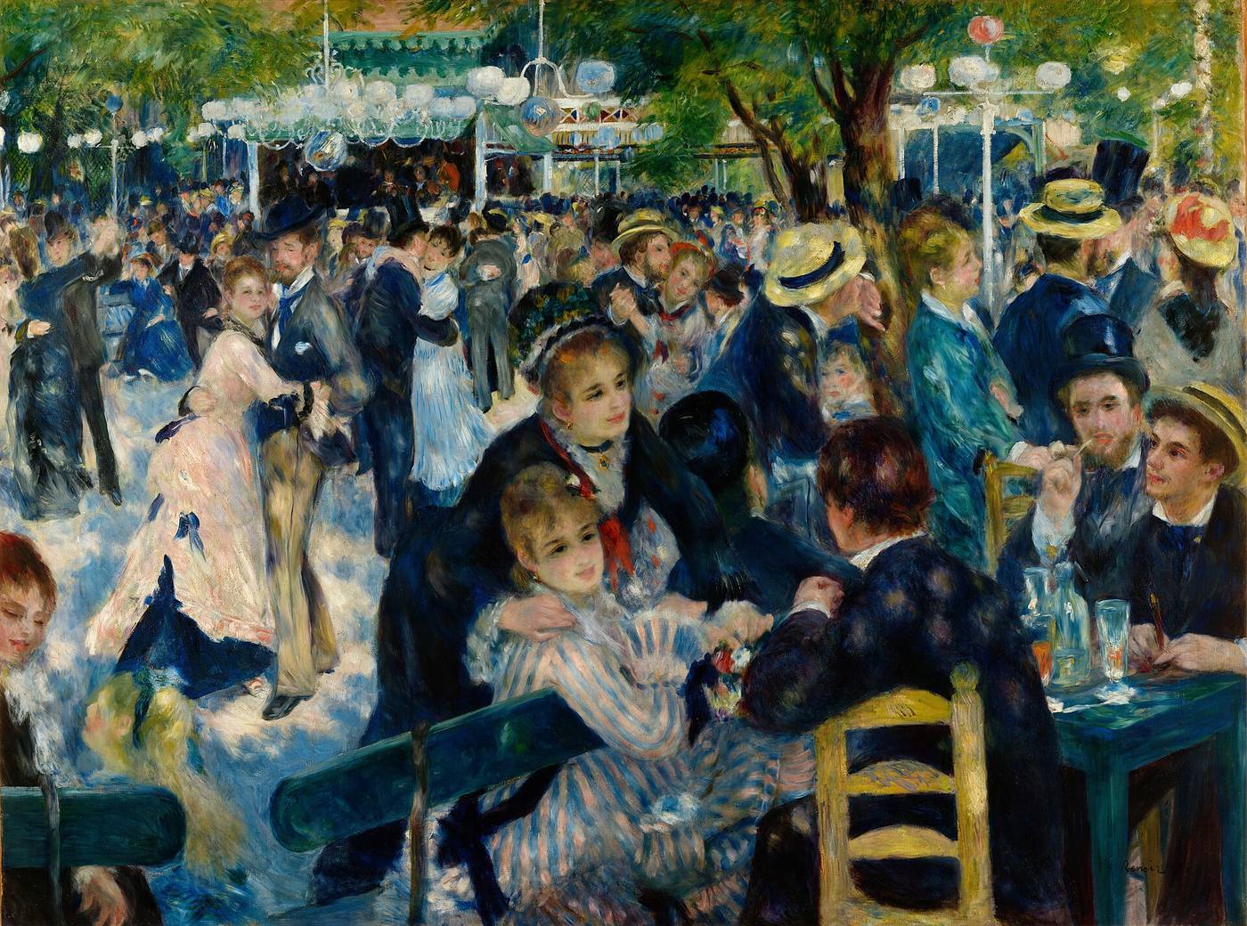 Hand-painted Renoir Dance at the Moulin de la Galette oil reproduction
