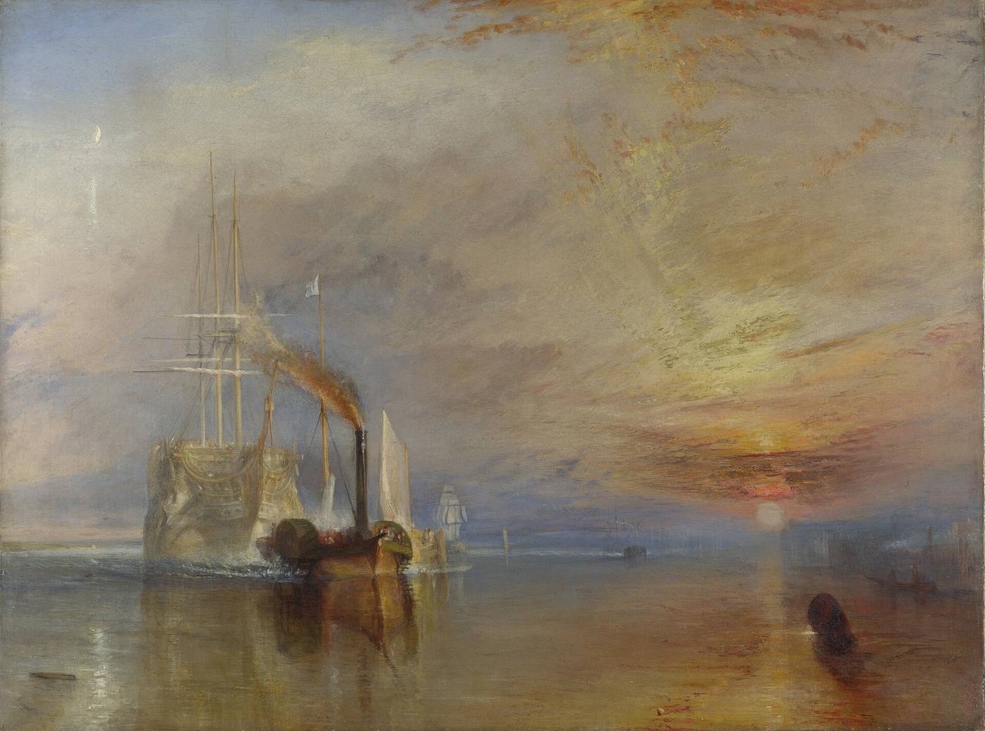 Hand-painted Turner The Fighting Temeraire oil reproduction