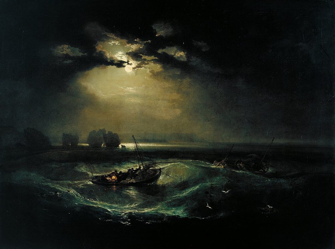Fishermen at Sea hand-painted oil reproduction