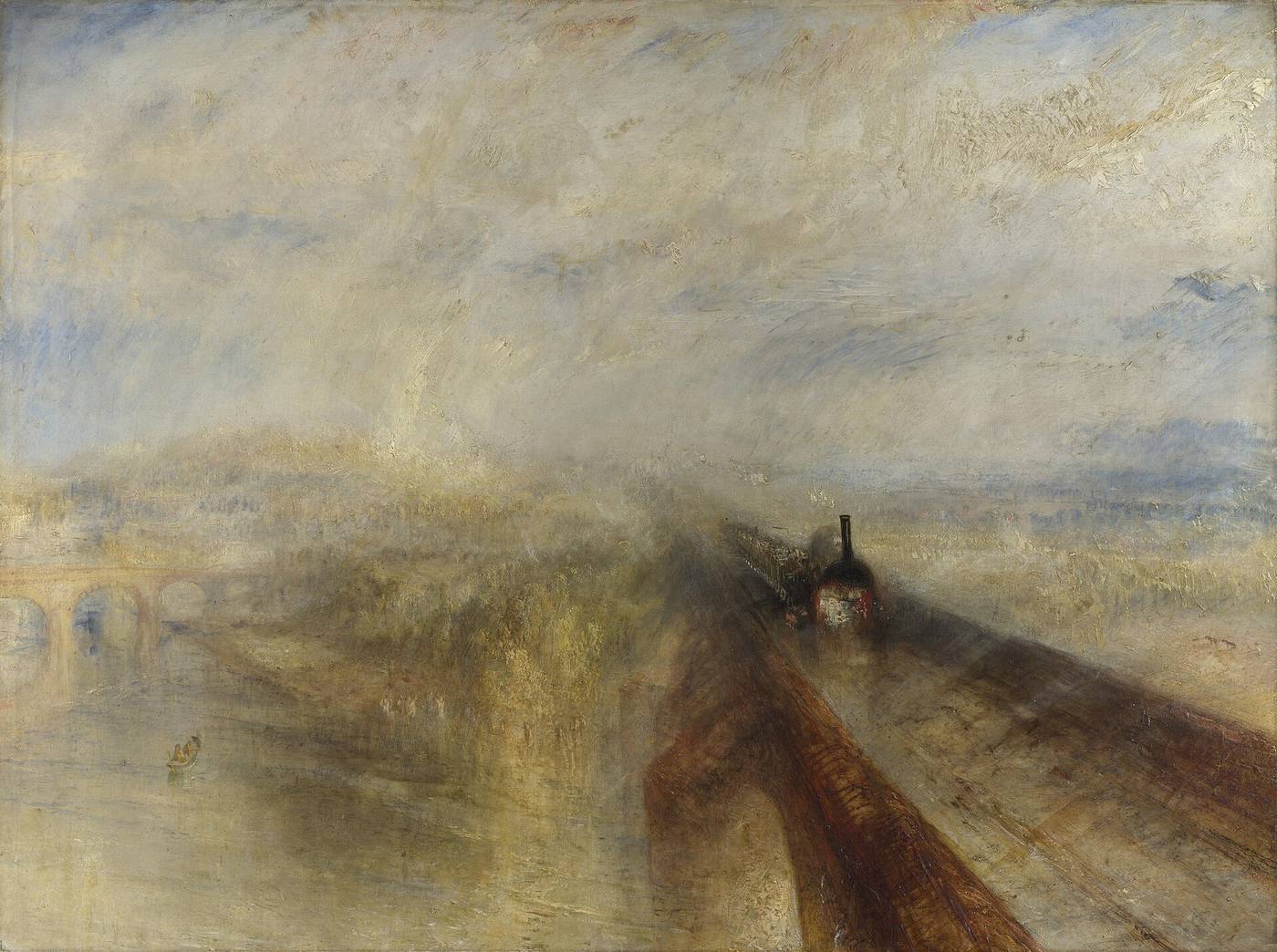 Hand-painted Turner Rain Steam and Speed oil reproduction