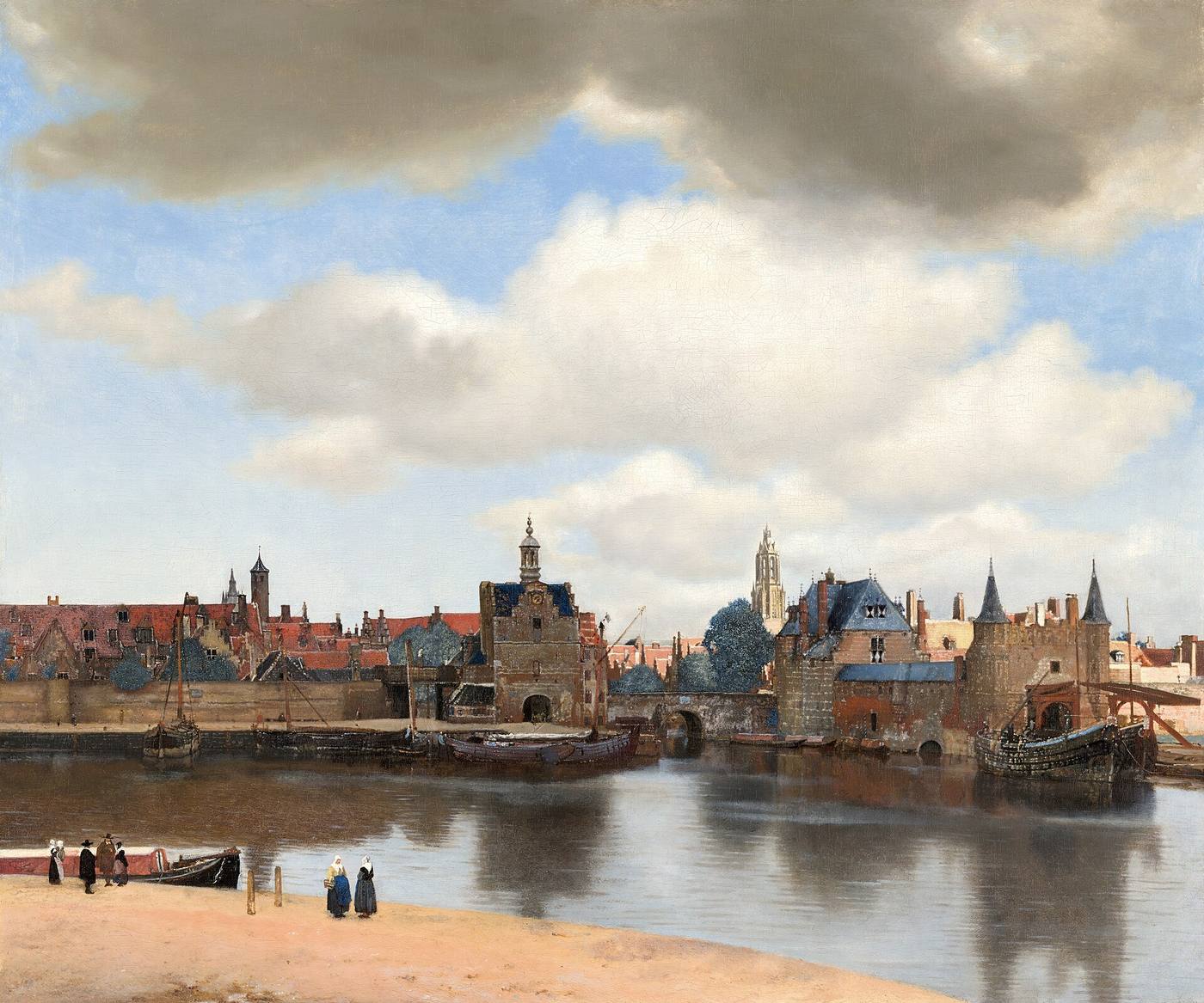 Hand-painted Vermeer View of Delft oil reproduction